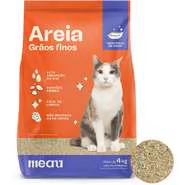 Areia Sanitária Meau Grãos Finos para Gatos - 4Kg