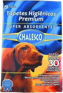 Chalesco Tapete Higiênico Premium para Cães 90 x 60 cm – Super Absorção, Controle de Odores e Base Antivazamento | 30 Unidades